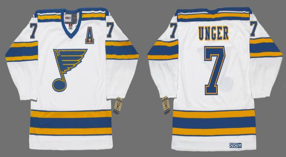 2019 Men St.Louis Blues 7 Unger white style #2 CCM NHL jerseys
